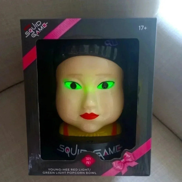 Squid Game - Red Light Green Light Popcorn Bowl Korean tv show anime scary movie - Picture 1 of 7